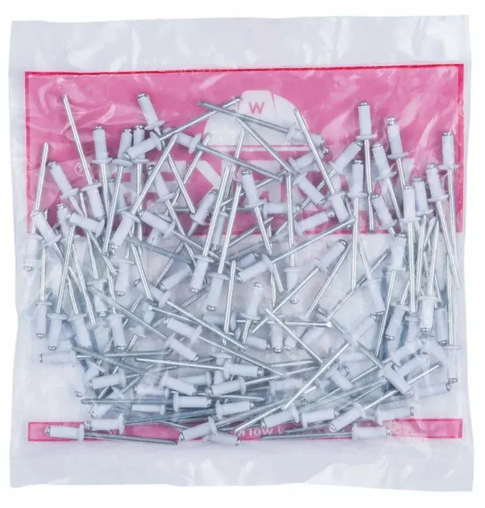 Rebite de repuxo alumínio 3,2X10MM 100 peç branco Worker — fotografia 6