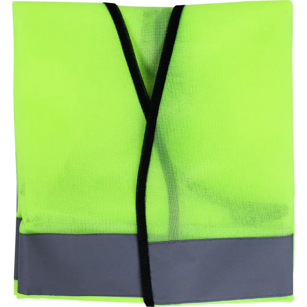 Colete refletivo em poliéster sem bolso amarelo Kala — fotografia 3
