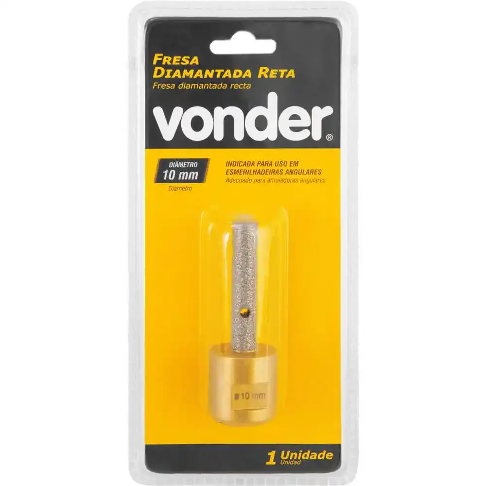 Fresa diamantada reta 10MM Vonder — fotografia 4