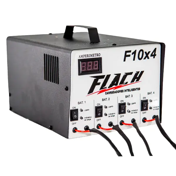 Carregador de baterias inteligente F10X4 - 12V semi - novo Flach