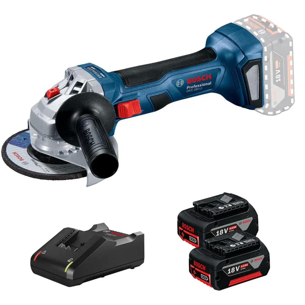 Esmerilhadeira angular gws 180-LI 700W a bateria 18V Bosch