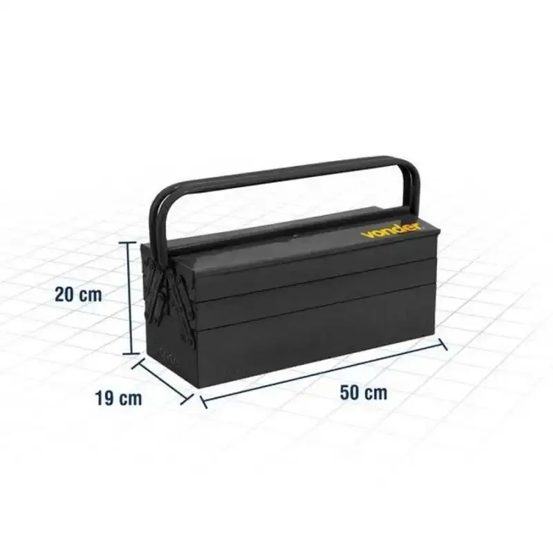 Caixa de ferramentas sanfonada 5 gavetas 50 CM Vonder — fotografia 3
