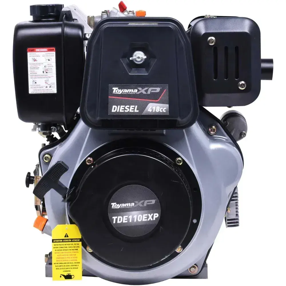 Motor Toyama diesel TDE110EXP - 11.0HP - 4T -Eixo 1 chaveta/rosca - multiuso - part.eletr. — fotografia 9