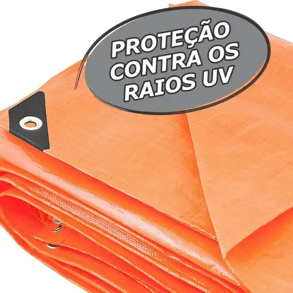 Lona Reforçada de Polietileno Laranja 12m x 8m VONDER — fotografia 5