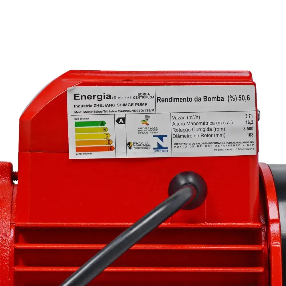 Bomba centrífuga 1/2HP bivolt Worker — fotografia 10