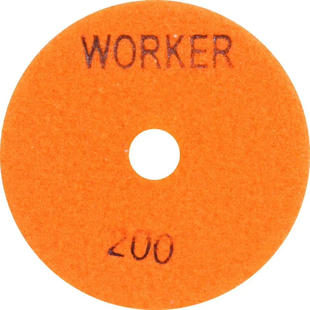 Disco de lixa diamantada com velcro 4 G200 vermelho Worker — fotografia 5