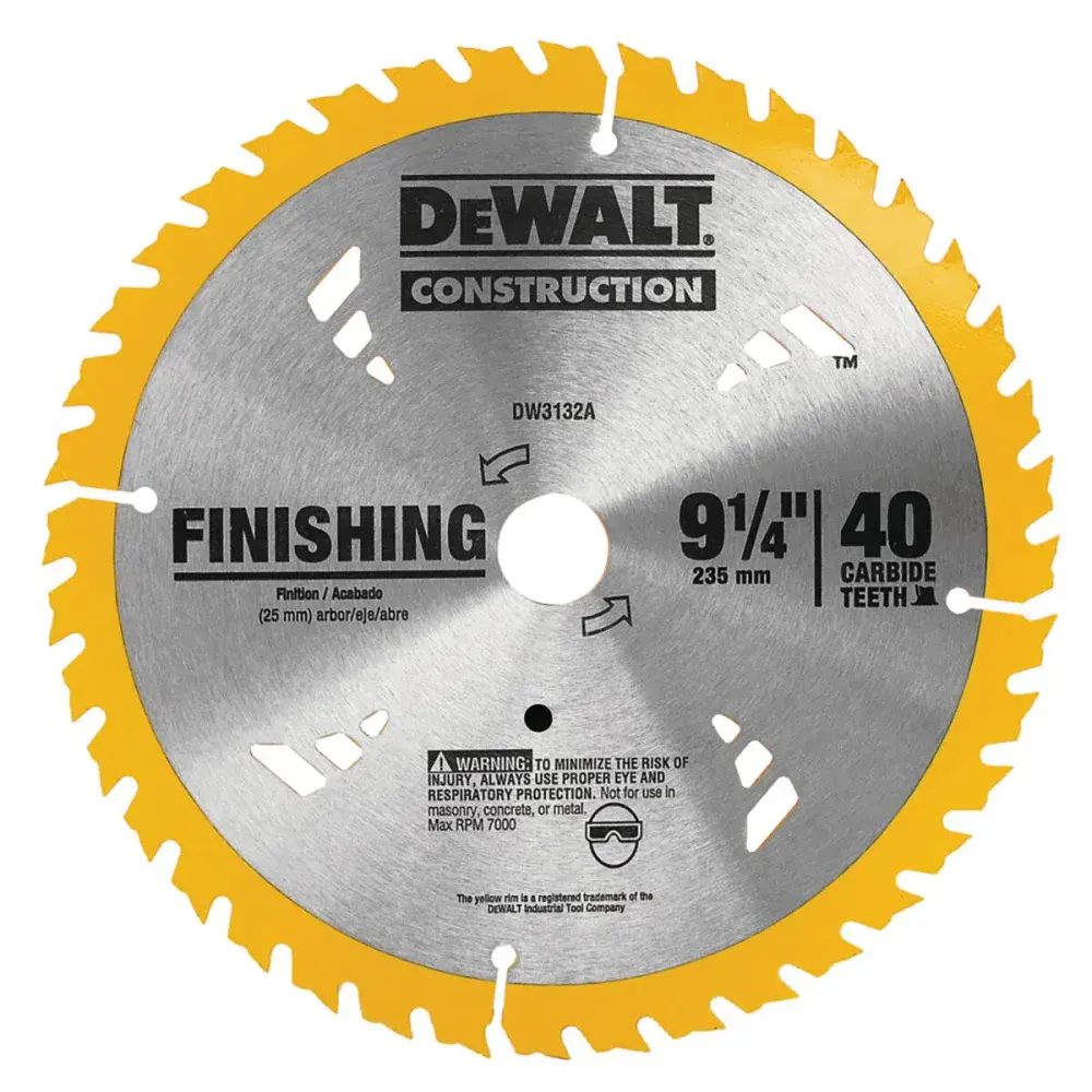 Disco para serra circular 9.1/4” 40 dentes DW3132A Dewalt — fotografia de referência