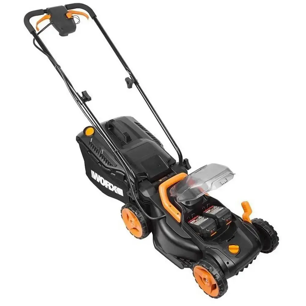Cortador de grama com 2 baterias 20V e carrinho WG779E.2 soprador varredor 20V Worx — fotografia 6