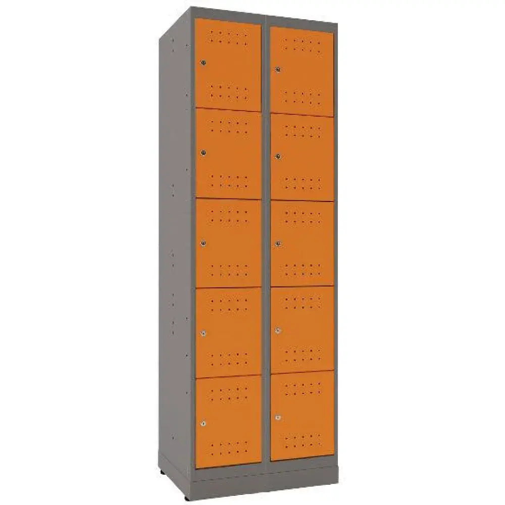 Armário guarda volumes 6155F Presto - duplo 10 portas com fechadura