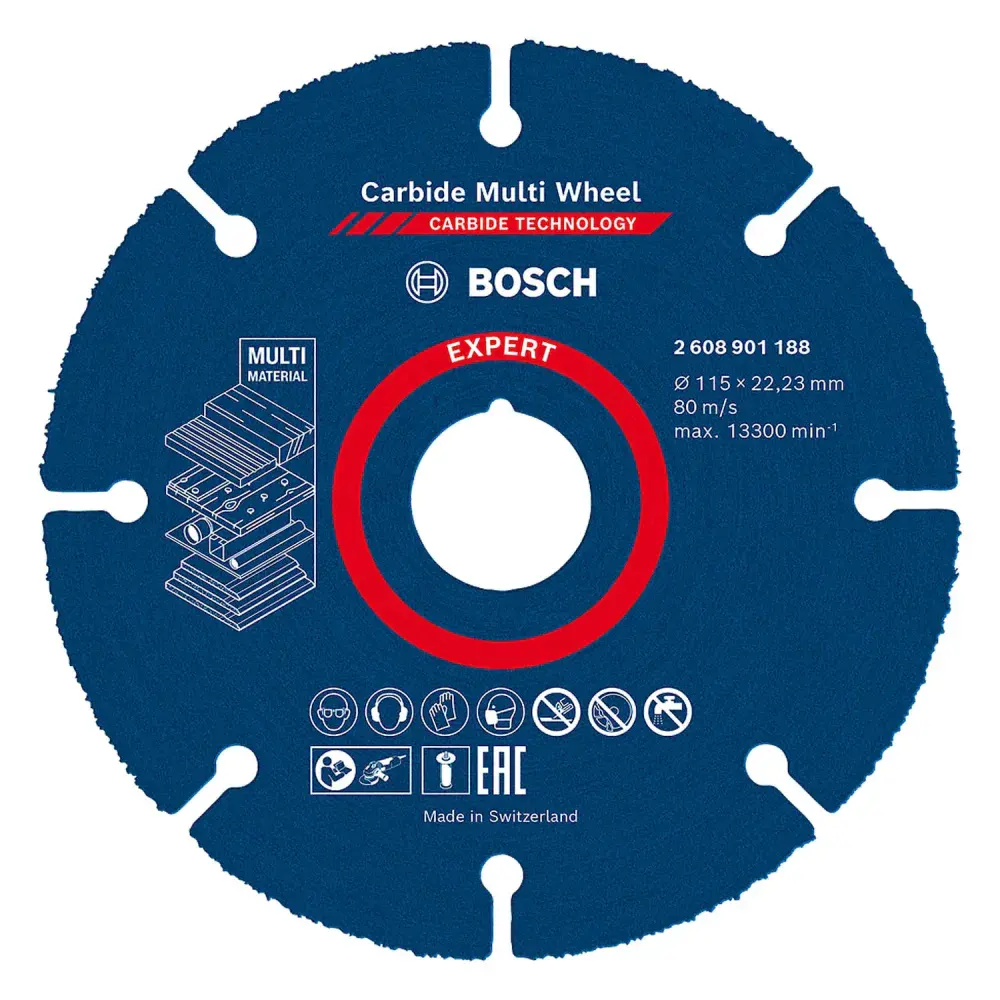 Disco de corte carbide multimaterial 115MM Bosch — fotografia de referência