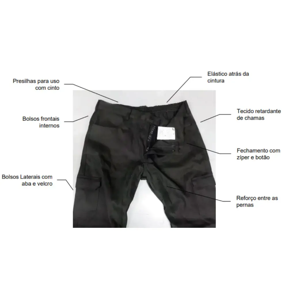 Calça soldador retardante de chamas HD black Esab P — fotografia 4