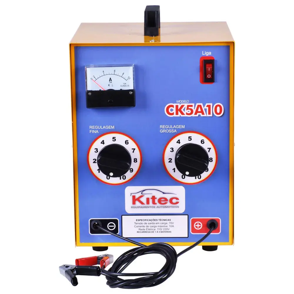Carregador bateria modelo 10 amp com 12V bivolt da Kitec — fotografia 3