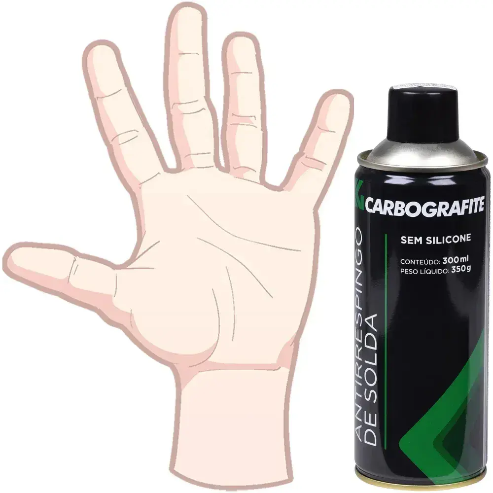 Spray anti respingo 300ML sem silicone Carbografite — fotografia 8