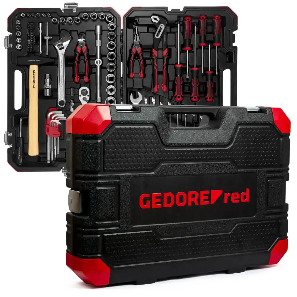 Jogo de ferramentas 100 peças 1/2 POL e 1/4 POL R46023100 Gedore RED — fotografia 5