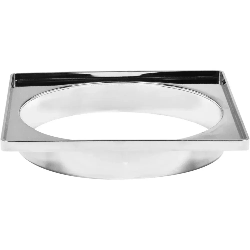 Porta grelha ralo quadrada cromada 150MM Amanco — fotografia 5