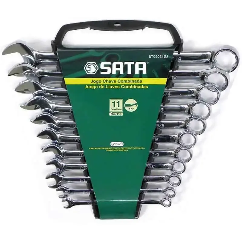 Chave combinada 1/4 à 7/8 POL kit com 11 peças ST09021SJ Sata — fotografia de referência