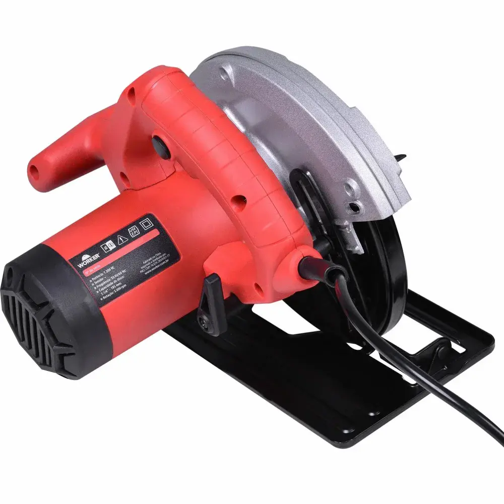 Serra circular elétrica 7.1/4 5000RPM 1300W 220V Worker — fotografia 10