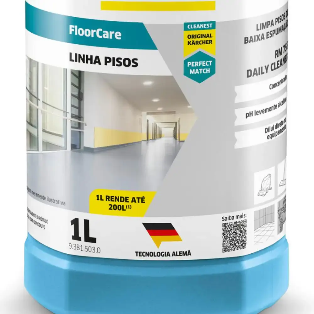 Detergente concentrado floorcare RM 755 daily cleaner 1L Karcher — fotografia 4