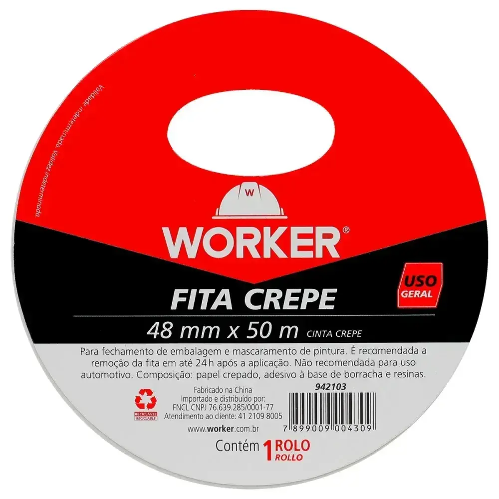 Fita crepe resistente 48MMX50M uso geral Worker — fotografia 10