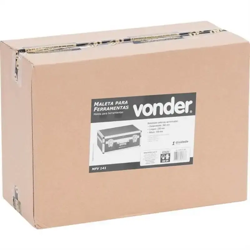Maleta para ferramentas profissional preta MFV 141 Vonder — fotografia 4