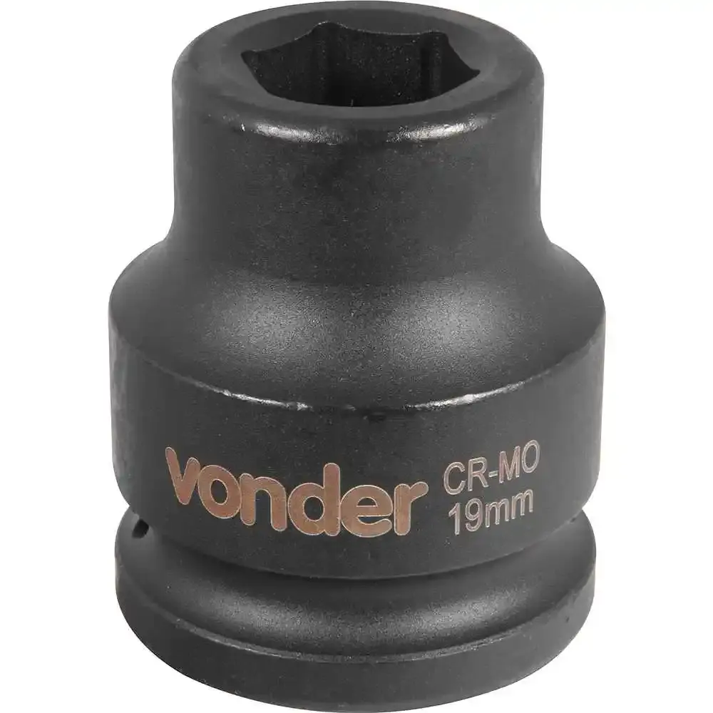 Soquete Sextavado de Impacto Encaixe 3/4 polegada 19Mm Cromado VONDER — fotografia 2