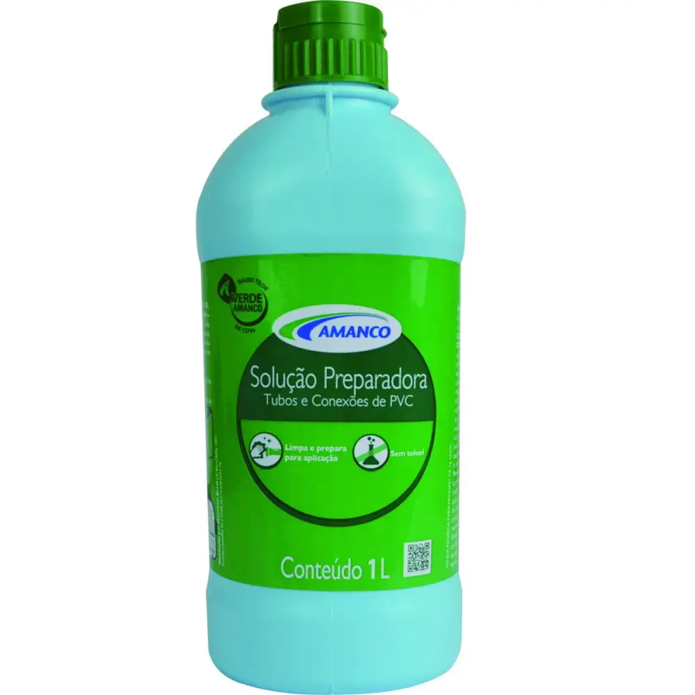 Solução preparadora para tubos e conexões pvc 1L Amanco — fotografia de referência