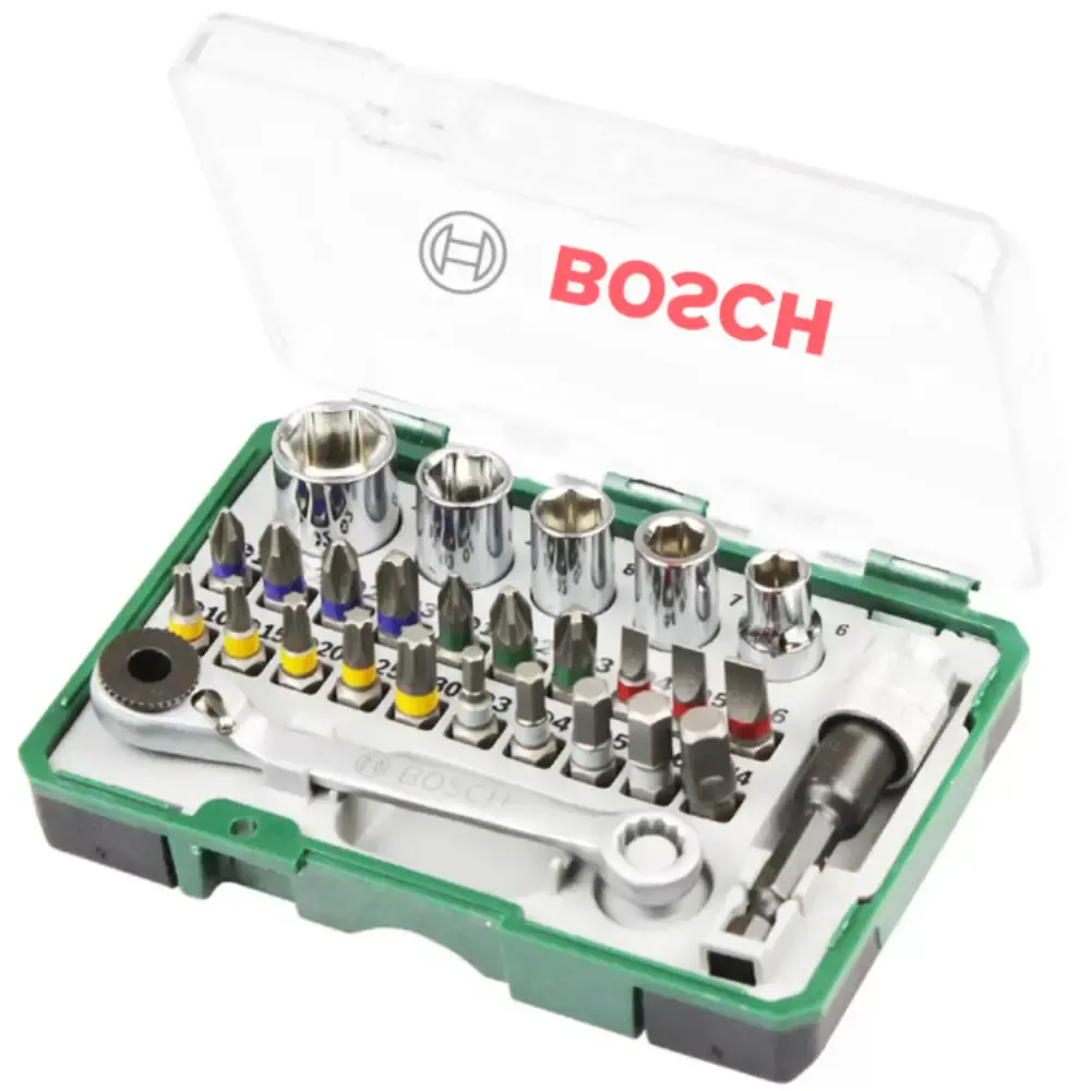 Kit de pontas e soquetes para parafusar Bosch com 27 peças — fotografia 3