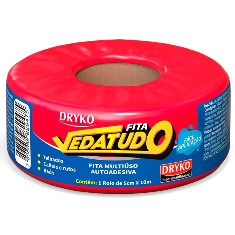 Fita autoadesiva de alumínio vedatudo 5CMX10M Dryko — fotografia de referência