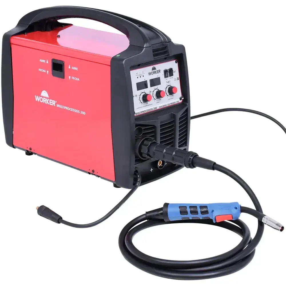 Inversora de solda mig mma tig multiprocessos 220A 7,92KVA biv Worker — fotografia 7