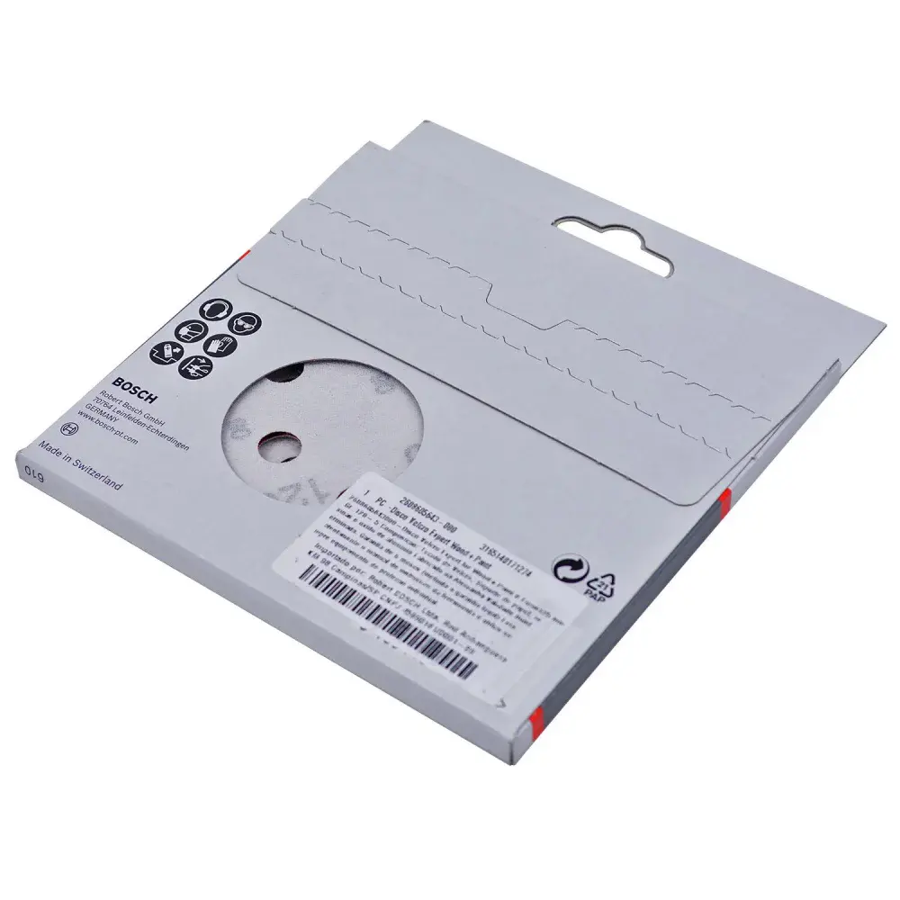 Lixa disco velcro para madeira 5 peç 125MM G120 Bosch — fotografia 5