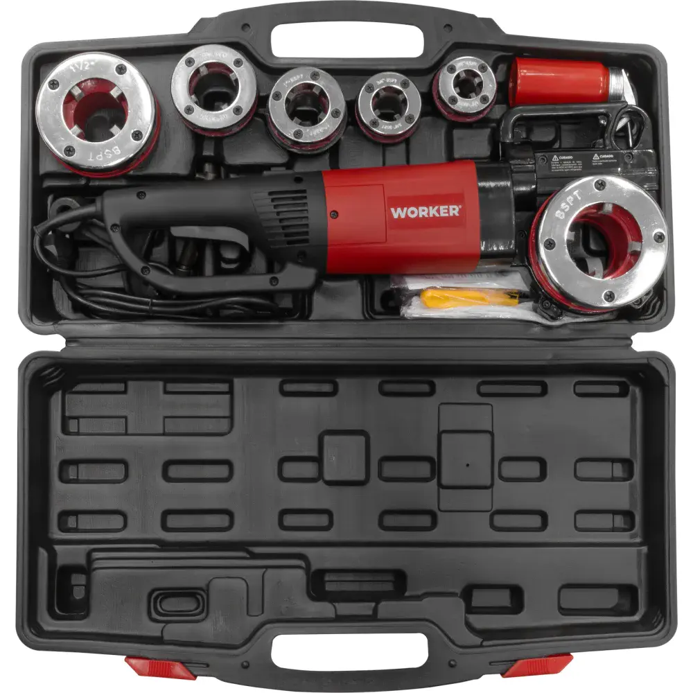 Rosqueadeira portátil elétrica bspt 1/2-2" 220V 2000W Worker — fotografia de referência