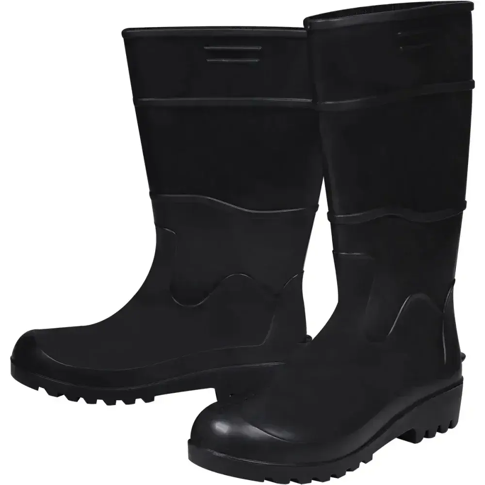 Bota pvc preta cano longo com forro N°35 Worker — fotografia 7