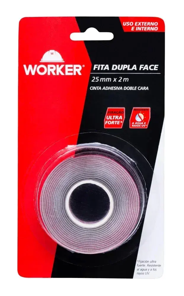 Fita dupla face 25MMX2M externo Worker — fotografia 4