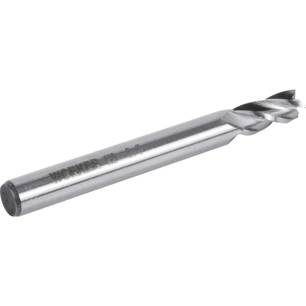 Fresa de topo reto aço rápido 5,5MM haste 6MM Worker — fotografia 4