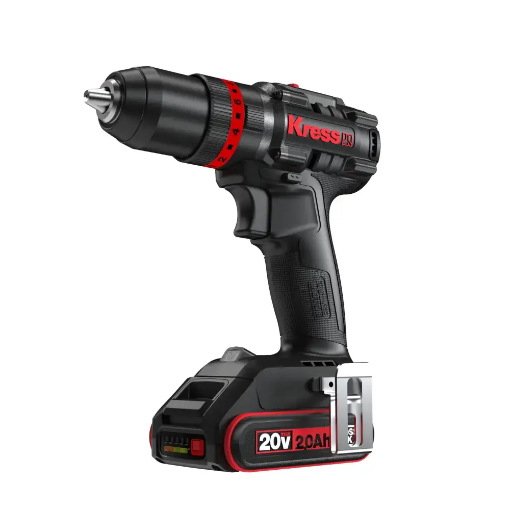 Furadeira de impacto brushless 20V 1/2 POL 75NM com 2 baterias carregador e maleta Kress — fotografia 4