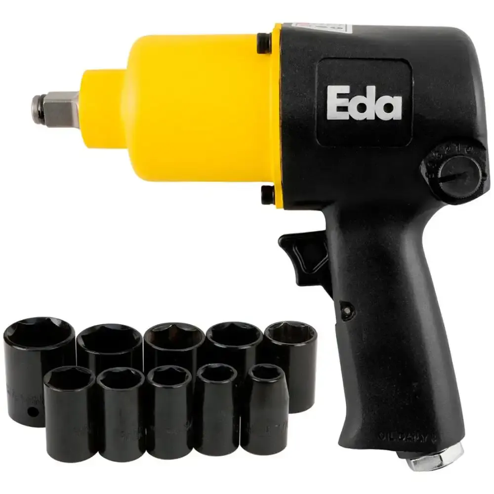 Chave de impacto pneumática 1/2 POL 660NM com kit Eda