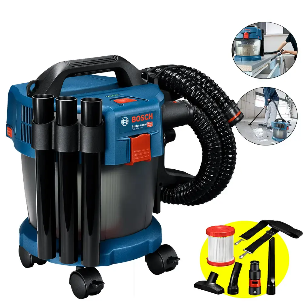 Aspirador de pó à bateria 18V GAS 18V-10L sem bateria e sem carregador Bosch — fotografia de referência