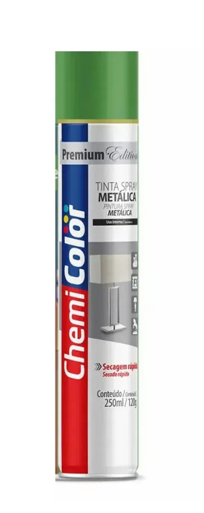 Tinta spray metálica 250ML/120G verde escuro Chemicolor
