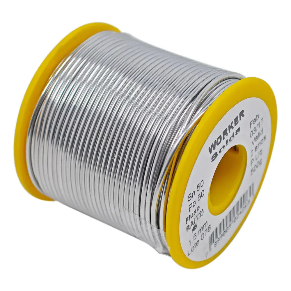 Fio de estanho para solda 1,5MM 50X50 582 Worker - 500GR carretel — fotografia 2