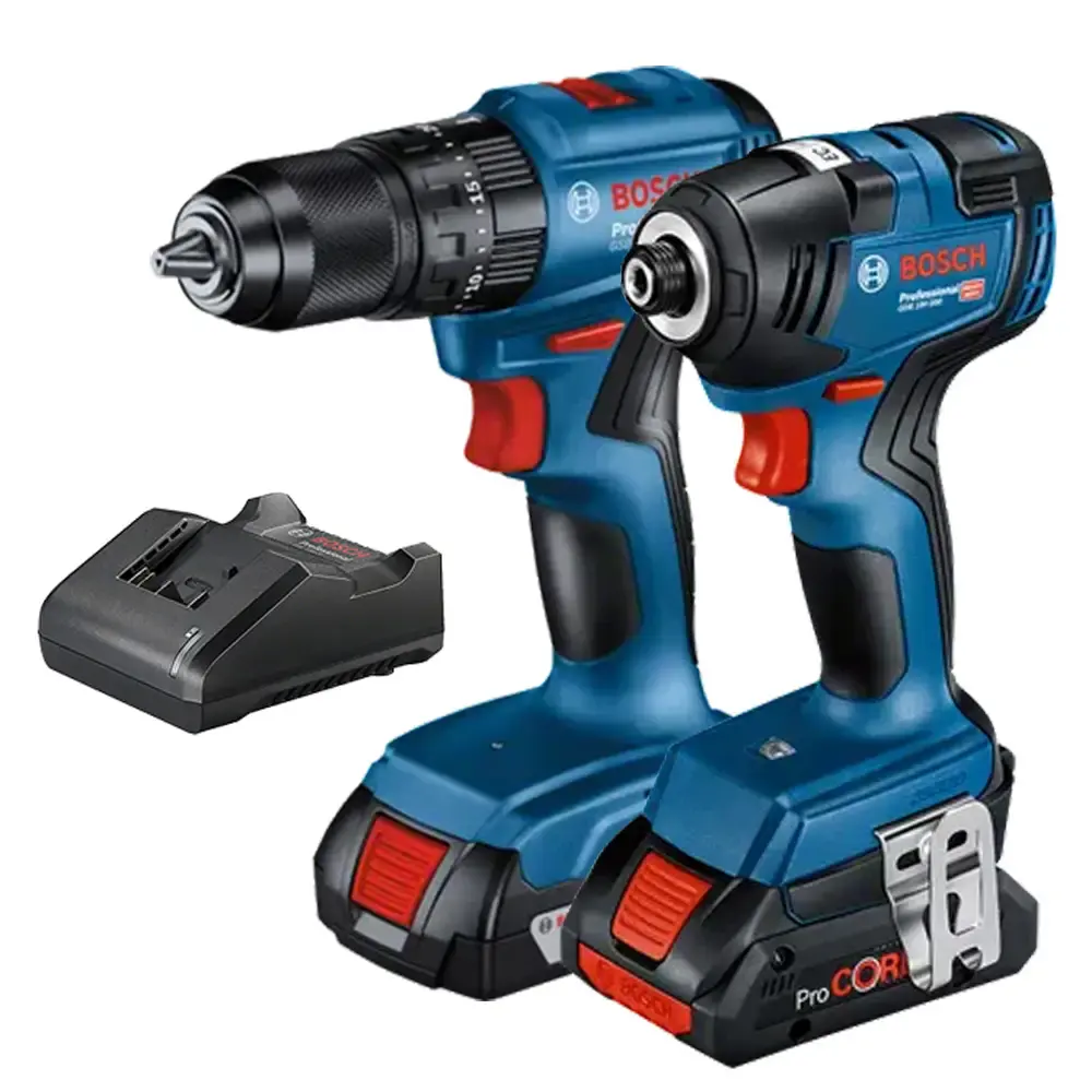 Kit combo parafusadeira GSB 185-LI e chave de impacto GDR 18V Bosch — fotografia de referência