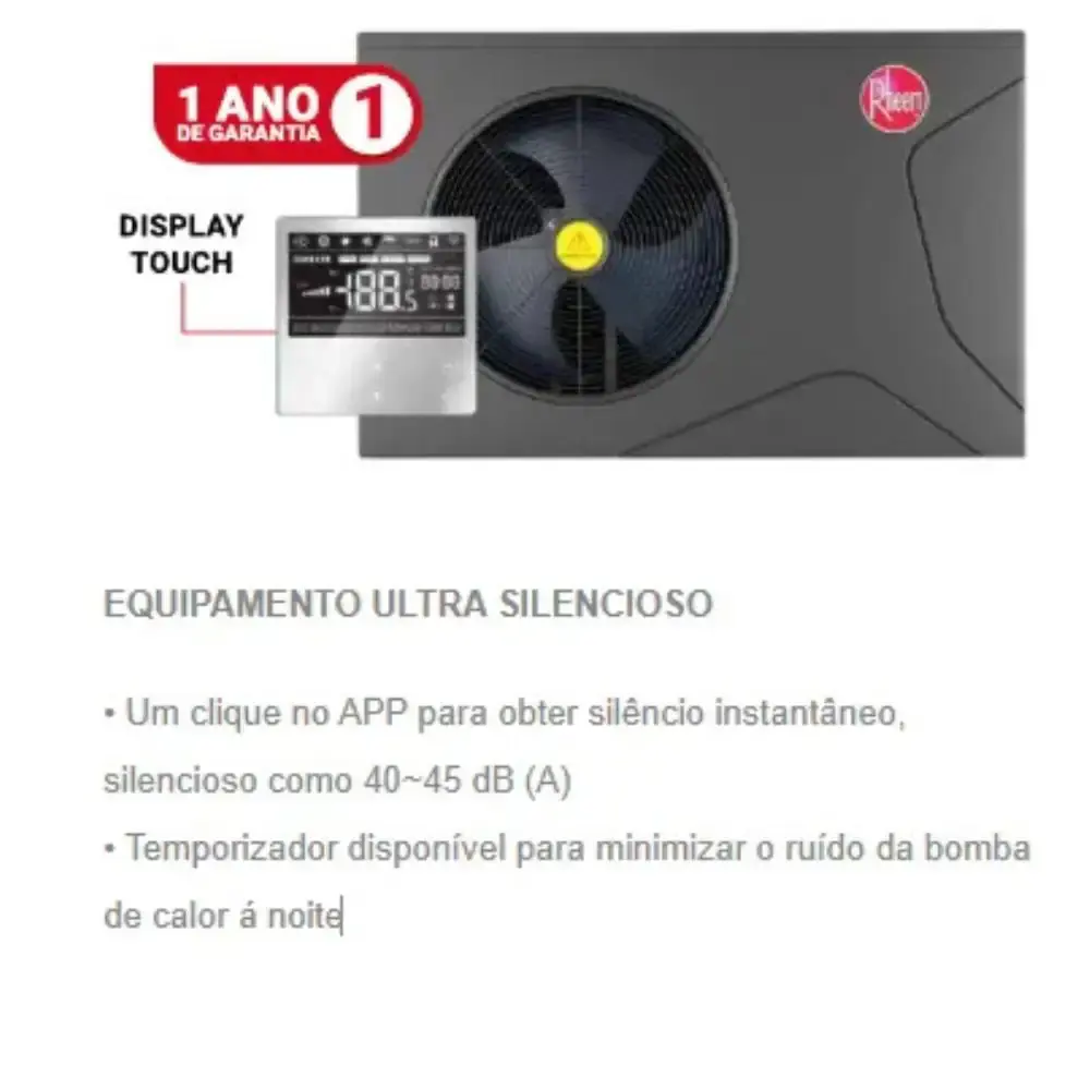 Bomba trocador de calor inverter RB 24 Rheem 24700 btus Rheem 220 V — fotografia 4
