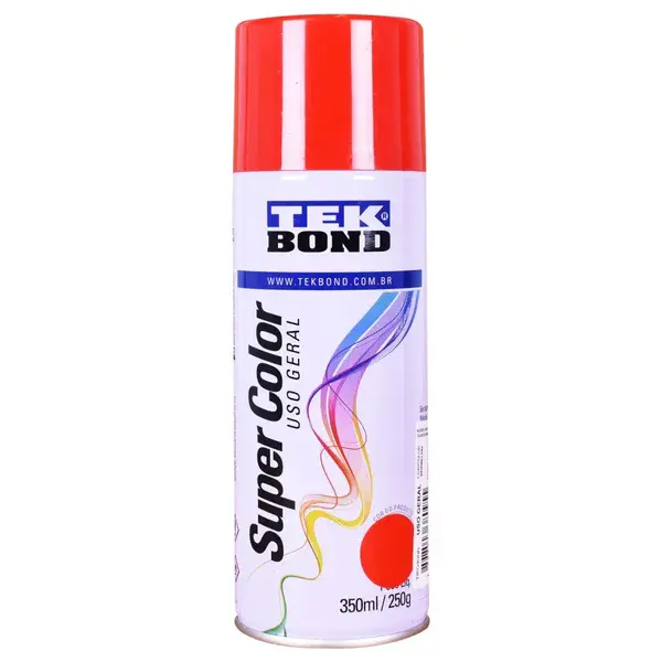 Tinta spray uso geral vermelho 350ML Tekbond — fotografia 9