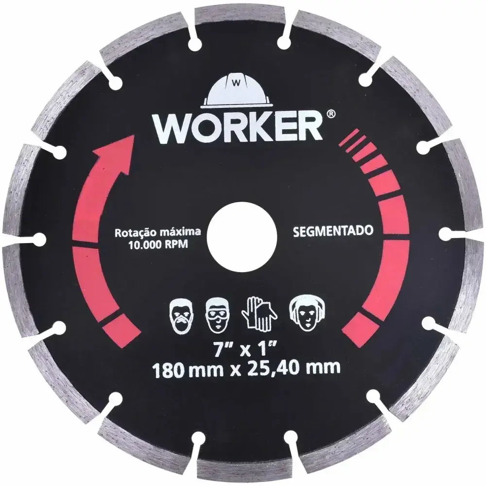 Disco diamantado segmentado 180MMX25,4MM da Worker — fotografia 4