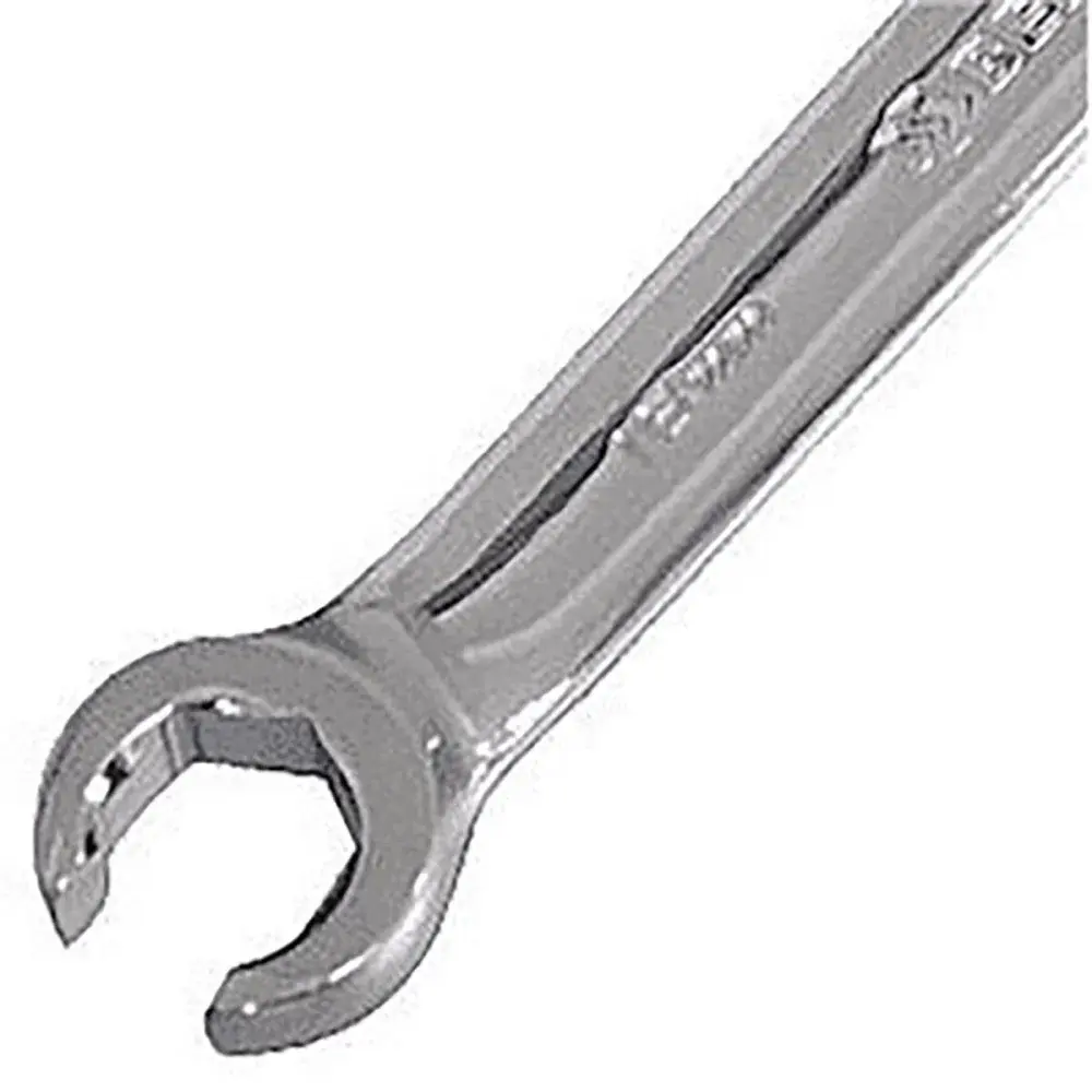 Chave poligonal aberta prateada em aço 16MM x 18MM Belzer