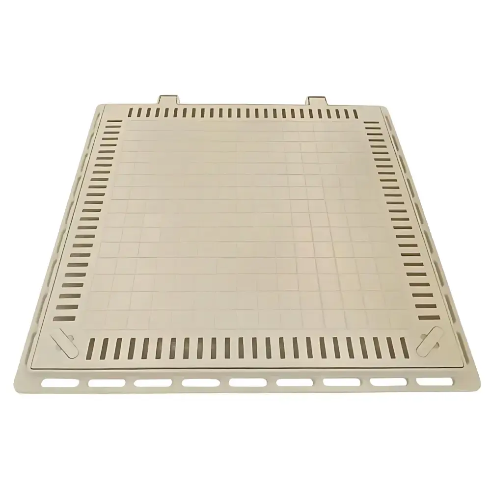Tampão 80 x 80 CM Rebaixado Articulado c/ Grelha Casa de Máquinas de Piscinas 3181 Bege GDA