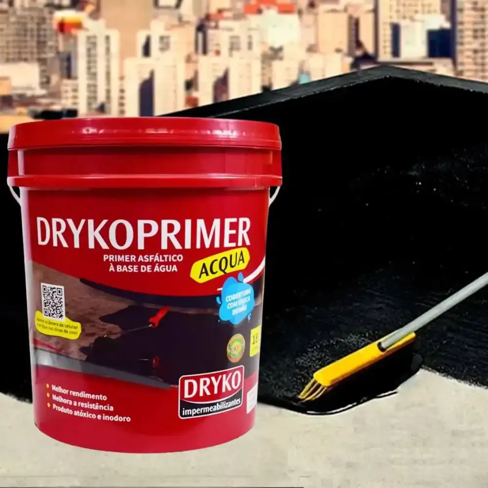 Primer asfáltico 18 litro base de água drycoprimer acqua Dryko — fotografia 4