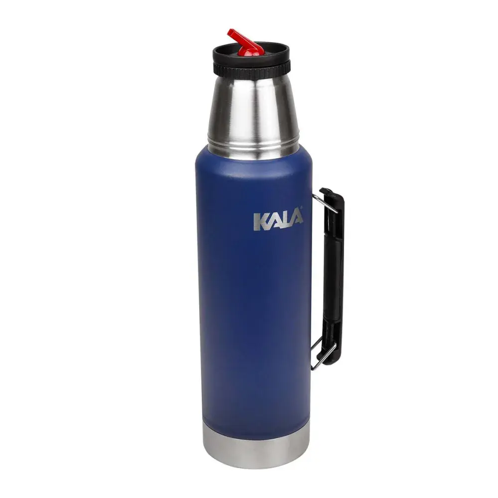 Garrafa térmica inox 1,3L azul Kala — fotografia 2
