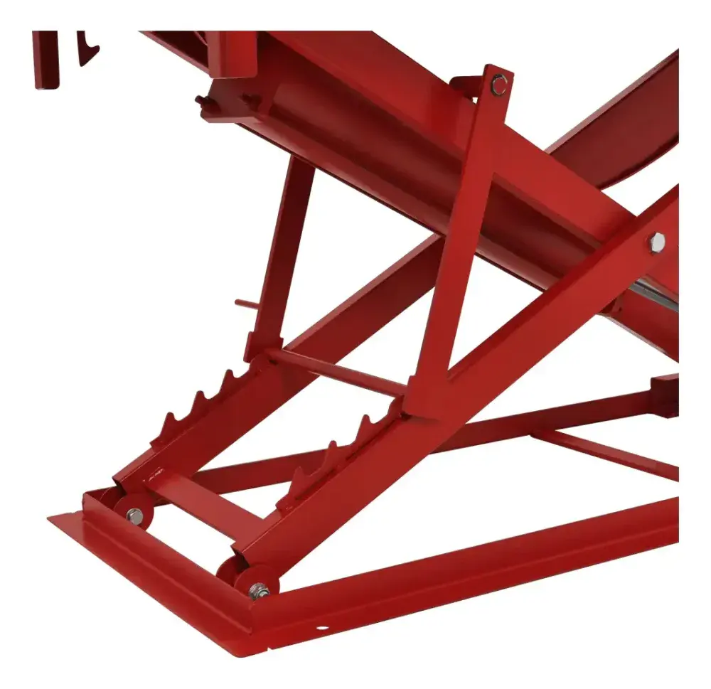 Elevador de moto pneumático 400KG vermelho Bumafer — fotografia 5
