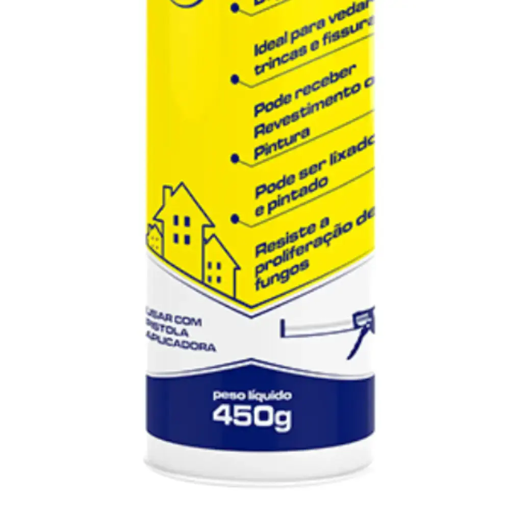 Sela Trinca Adesivo Vedante Acrílico 450 g Branco MUNDIAL PRIME — fotografia 3
