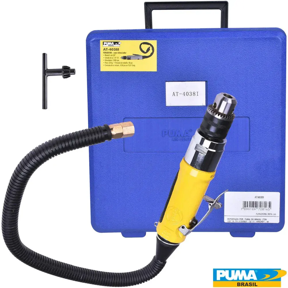 Furadeira pneumática reta AT-4038I - 3/8 2600 r.p.m da Puma — fotografia 8